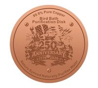 Generico Bird Bath Copper Disk | 3.94 inch Diameter Weather-Resistant Panel | Self-Cleaning Design Keeps Water Fresh Year-Round Outdoor Bird Bath Copper Disk | for Homeowners Gardeners Professionals