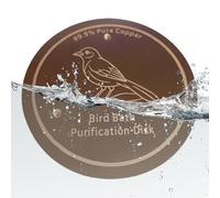 Generico Bird Bath Copper Plate - Pond Care Insert for Algae Reduction And Water Freshness | Solid Copper Construction with, Decorative Outdoor Water Feature Tool for Patio Gardens