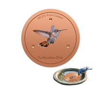 Generico Bird Bath Metal Disc - Stainless Steel 10cm Triple Point Support | Purification Cleaner Plate Water Dish | Outdoor Garden Fountain Insert for Lawn Yard Farm Patio Daily Care