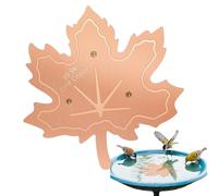 Generico Bird Bath Purification Disk, 0.6mm Cleaning Tray, Triple Point Support Disc with Maple Theme, Material, Purification Disk with Easy Use, Garden Pond Backyard Habitat Hotel Lobby Public