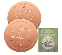 Generico Bird Bath Purification Disk, 2 Pieces Copper Plate, Anti Slip Water Cleaning Tray, Triple Point Support Design, Standard Size for Garden, Park, Landscape, Outdoor Pond, Wildlife Attraction
