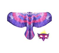 Generico Bird Costume Set - Elastic Straps Imaginative Dress Up, Costume Face Masque Bird Wings Finish, 115x53cm Large Size + 80g Lightweight Build, Polyester- For Carnival
