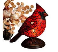 Generico Bird Lamp | Novelty Cordless Decorative Resin Night Light | Stained Glass Bird Table Lamp | For Bedside Living Room Study Bedroom Birthday Holiday Christmas
