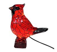 Generico Bird Lamp | Resin Red Bird Desk Decorations | Bedside Lamp,for Bedroom Bathroom Nursery Reading Corner Dorm Hotel Apartment Vacation