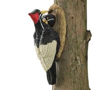 Generico Bird Sculpture For Garden | Outdoor Woodpecker Statue For Tree | Resin Feeding Pose Animals Figurine Decoration For Garden Lawn Backyard Farmhouse Entryway Pathway