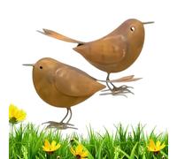 Generico Birds Decor - 15x9x5cm Birds Decor | 2 Pieces Cute Waterproof Rustic Iron | Mini Animal Figurines Garden Decosr | For Home Living Room Armhouse Yard Patio Pathway Birthday Party Favors