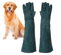 Generico Bite Resistant Gloves,Leather Suitable For Reusing Multipurpose Pet Grooming Glovves | Easy To Work Bite Proof Animal Gloves For Cat Dog Bird Falcon Livestock Snake, Cat Bath Tool
