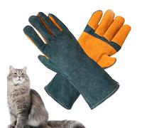 Generico Bite Resistant Gloves,Leather Suitable For Reusing Multipurpose Pet Grooming Glovves | Easy To Work Bite Proof Animal Gloves For Cat Dog Bird Falcon Livestock Snake, Cat Bath Tool