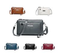 Generico Blaciokamith Large Capacity Phone Bag Crossbody Bag,Blaciokamith Multi Pockets Soft Leather Bags for Everyday Use (dark gray)
