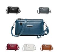 Generico Blaciokamith Large Capacity Phone Bag Crossbody Bag,Blaciokamith Multi Pockets Soft Leather Bags for Everyday Use (lake blue)