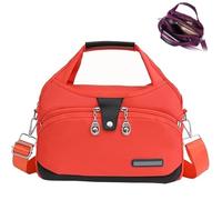 Generico Blaciokamith Soft Side Lightweight Underseat Tote Bag, Anti Theft Waterproof Carry-On, Crossbody Travel Purse for Women (Orange)