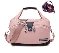 Generico Blaciokamith Soft Side Lightweight Underseat Tote Bag, Anti Theft Waterproof Carry-On, Crossbody Travel Purse for Women (Pink)