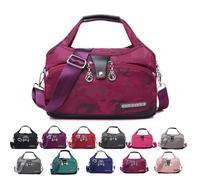 Generico Blaciokamith Soft Side Lightweight Underseat Tote Bag, Multi-Pocket Anti Theft Waterproof Handbag Crossbody for Women (Camouflage Rose)