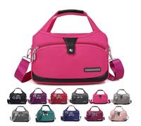 Generico Blaciokamith Soft Side Lightweight Underseat Tote Bag, Multi-Pocket Anti Theft Waterproof Handbag Crossbody for Women (rose)