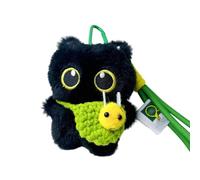 Generico Black Cat Bag Charm - 10cm Plush Pendant, Cute Animal Keychain For Purse, Unique Car Accessory Women Men, Cat Plush Keychain, Whimsical Soft Stuffed Ornament For Backpack Gift Holiday Decor