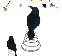 Generico Black Crows, Halloween Decor, Realistic Feathered Crow Props, Artificial Bird Models for Christmas Tree Topper, Indoor Outdoor Party, Garden, Porch, Patio, Pool Display