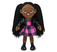 Generico Black Doll - Africano ripieno per gioco di ruolo, bambola per bambini morbida con apprendimento del di gioco, giocattolo educativo versatile per la scuola materna, educatori, asilo, vacanze