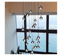 Generico Black glass ceiling pendant light for stairs, hotels