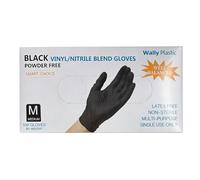 Generico Black Salon Gloves - Oil Resistant Flexible Fit for Precision Work | Professional Nitrile Style Gloves, Smooth Grip Comfort Protection for Makeup Artists Barbers Home Travel Studio Use