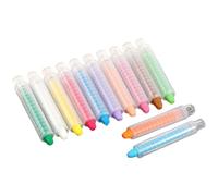 Generico Blackboard Chalk - 26x13x2cm Dustless Crayons, Washable Drawing Sticks | Titanium Dioxide ABS Holder Set 215g, 12 Pcs Colored Craft Chalk Enhances Creative Art Play For Kids At School