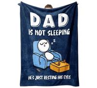Generico Blanket Funny,Dad is Not Sleeping Sofa Throws - Father's Day Blanket - for Husbands Men Birthday Holiday Thanksgiving Home Office Living Room Bedroom Study Dorm Apartment