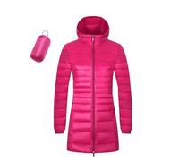 Generico Blauer Donna Giubbotto Piumino Donna Taglie Forti Piumino leggero oversize da donna con cappuccio tinta unita oversize Piumino Donna Con Cappuccio Piumino Donna Bianco (Hot Pink, XXL)