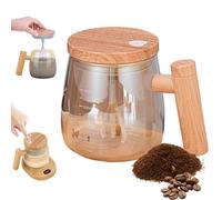 Generico Bloame Self Stirring Mug, 400ml High Speed Mixing Cup with Lid, Electric Rechargeable Automatic Stirring Cup with Detachable Stir Bar for Coffee Protein Shakes Milk Mix (Champagne,No Pad)