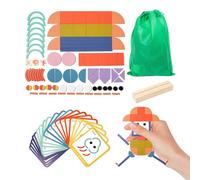 Genérico Blocchi Di Modello In Legno | Stem Forme Giocattoli Educativi | Set Tangram Modelli per Prescolare,Bambini Ragazze Casa Camera Da Letto Compleanno Vacanze Natale Giorno dei Bambini