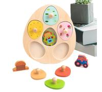 Genérico Blocco di forme per accoppiamento a motoria, puzzle con pioli di forme, idea regalo per viaggi, scuola, aula, bambini