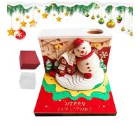 Generico Blocco Note 3D - Blocchetto Notes Artistico Natalismo con Pupazzo di Neve - Carta Artistica Strappo Per Pianificazione Scrivania,Scrittura Studio Vacanze Decorazione Casa Festività Lavoro