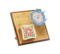 Generico Blocking Board for Crocheting, Wooden Adjustable Board with Holes, 600g Square Knitting Blocking Mat for Craft Lovers, Ideal for Crochet Crafts And Children’s Toys, 25x25cm