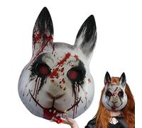 Generico Bloody Bunny Masque - Maschera Viso Halloween,Accessorio Costume per Festa Teatro Spettacolo Raduno Familiare Carnevale Maschere