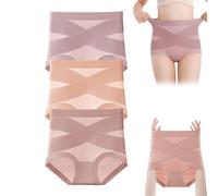 Generico Bloom Pink Underwear Leak Proof Tummy Control Panties, Ultimate Comfort Leakproof And Shaping Panties for Women (M,3pcs*F)