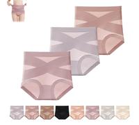 Generico Bloom Pink Underwear Leak Proof Tummy Control Panties, Ultimate Comfort Leakproof And Shaping Panties for Women (3*H,3XL)