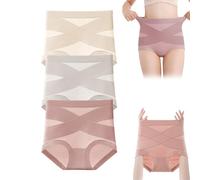 Generico Bloom Pink Underwear Leak Proof Tummy Control Panties, Ultimate Comfort Leakproof And Shaping Panties for Women (XXL,3pcs*E)