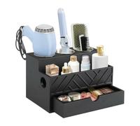 Generico Blow Dryer Holder with Removable Cups Wire Holes Bathroom Storage