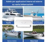 Generico Boat Hatch - Hâtch Deck with Detachable | Boat White Circular Inspection Hâtch, Marine Deck Access Hatch with 180° Lid Hinge And Non-Slip, all-Weather Rectangle Yacht RV Böat