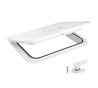 Genérico Boat Hatch - Hâtch Deck with Detachable | Boat White Circular Inspection Hâtch, Marine Deck Access Hatch with 180° Lid Hinge and Non-Slip, All-Weather Rectangle Yacht RV Böat