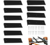 Generico Boat Trailer Bunk Sliders (10 Pack) | ABS, 3x10 inch, Black/White | Marine Trailer Glide Pads for Bunks | Boat Ţrailer Sliding Pads for Easy Loading