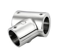 Generico Boats Railing Hardware, 60°/90° Stainless Steel Marine Handrail Fittings, Detachable Oxidation-Resistant Polished Tee for Yacht Canoe Deck And Boat Rail Mounting, 1.97x2.42x1.18in
