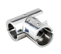 Generico Boats Railing Hardware, 60°/90° Stainless Steel Marine Handrail Fittings, Detachable Oxidation-Resistant Polished Tee for Yacht Canoe Deck And Boat Rail Mounting, 1.97x2.42x1.18in