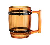 Genérico Boccale da birra a forma di botte da 300 ml, manico ergonomico, per tè, latte, acqua, vino, casa, campeggio, residenza, hotel, appartamento, caffè