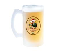 Generico Boccale da Birra Personalizzato con Fotomontaggio Faccia e Testo CAPPELLO DI BABBONATALE - IDEA REGALO NATALE PER IL PAPA' - MAMMA - AMICI - EVENTI - PUB