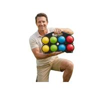 Generico Bocce da Gioco Set 8 Palline da Spiaggia Colorate con Custodia - da Giardino per Adulti, Bocce Mare Piene, Spiaggia e Piscina, Giochi Estivi all’Aperto, attività Vacanze, Sport Divertente