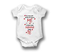 Generico Body Bimba Bimbo Personalizzabile Body Neonato Personalizzato con Scritta Idea regalo nascita compleanno anniversario Cerimonia La cosa più bella è avere una Mamma Come Te (18-24 Mesi)