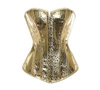 Generico Body Donna Antisfregamento Donna Parte Superiore Del Corsetto Bustier Con Un Corpetto Con Un Cincher In Vita In Pelle Artificiale Che I Vestiti Che Modellano Corpo Pancera Post Gold M