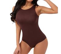 Generico Body donna intimo microfibra elasticizzato spalla larga slim nuovo contenitore pancia, modellante vita, modellante, gilet con spalle larghe, body modellante e sollevante per i fianchi