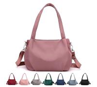 Generico Body Light and Versatile Casual Bag, Large capacity nylon waterproof shoulder bag with multiple pockets (Purple)