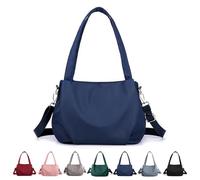 Generico Body Light and Versatile Casual Bag, Large capacity nylon waterproof shoulder bag with multiple pockets (Dark Blue)