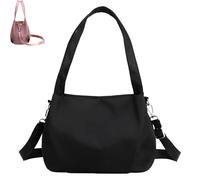 Generico Body Light and Versatile Casual Bag, Nylon Waterproof Shoulder Crossbody Bag, Multiple Pockets, Large Capacity, Daily Casual (Black)